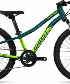 Ghost Kato 20 Full Party Dirty Blue / Metallic Lime Glossy Vélo Enfant 20 Pouces