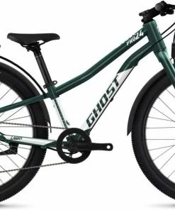Ghost Lanao 24 Pro EQ Dazzling Green / Pearl White Glossy Vélo Enfant 24 Pouces