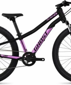 Ghost Lanao 24 Full Party Black / Fogbow Purple Glossy Vélo Enfant 24 Pouces