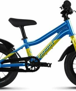 Ghost Powerkid 12 Metallic Blue / Metallic Yellow Glossy Vélo Enfant 12 Pouces