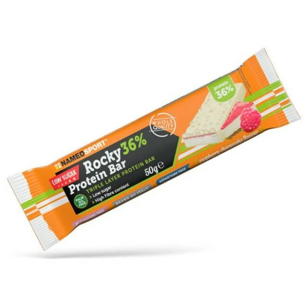 Named Sport Barre Energétique NamedSport Rocky 36% Protéines Framboise/Cheesecake 50g 3 Named Sport Barre Energétique NamedSport Rocky 36% Protéines Framboise/Cheesecake 50g