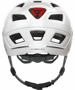 Casque Abus Hyban 2.0 - Blanc Polaire -Vélos Soldes 2023 casque abus hyban 20 blanc polaire 2