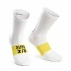 Chaussettes Assos Spring Fall Blanc/Jaune -Vélos Soldes 2023 chaussettes assos spring fall blanc jaune