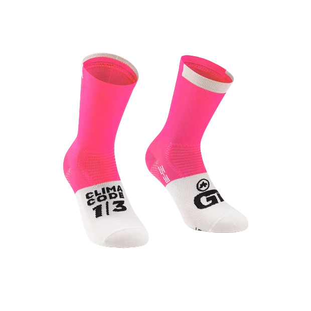 Chaussettes Eté Assos GT C2 16cm Rose Fluo 3 Chaussettes Eté Assos GT C2 16cm Rose Fluo