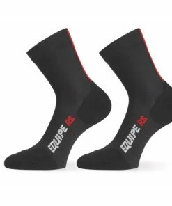 Chaussettes Eté Assos RS Noir/Rouge