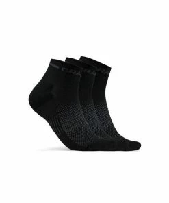 Chaussettes Eté Mi-Hautes Craft Core Dry Noir 3 Paires