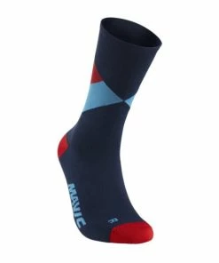 Chaussettes Hautes Mavic Graphic Bleu/Rouge