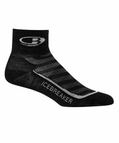 Chaussettes Icebreaker Hommes Run+ Light Mini - Noir
