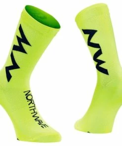 Chaussettes Northwave Extreme Air Mid Jaune Fluo/Noir