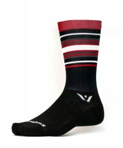 Chaussettes Swiftwick Aspire Seven - Noir/Rouge/Gris