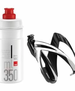Kit Bidon + Porte-Bidon Elite CEO 350ml Noir/Blanc-Rouge
