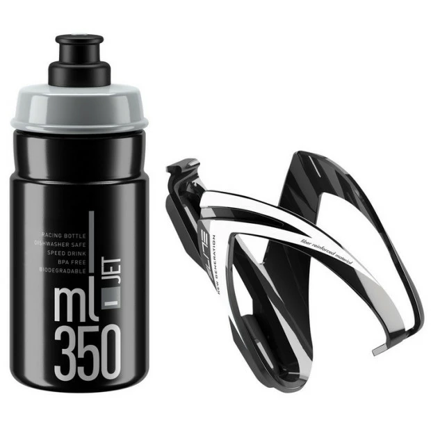 Kit Bidon + Porte-Bidon Elite CEO 350ml Noir 3 Kit Bidon + Porte-Bidon Elite CEO 350ml Noir