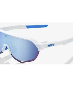Lunettes 100% S2 Blanc Team Movistar / Verres Miroir HiPER Blue Multicouche