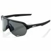 Lunettes 100% S2 Noir Soft Tact / Verre Fumé -Vélos Soldes 2023 lunettes 100 s2 noir soft tact verre fume