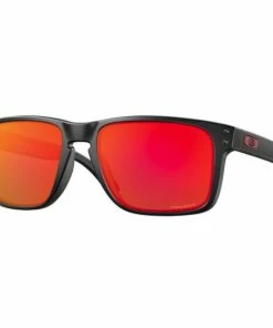 Lunettes Oakley Holbrook XL Noir Mat - Verres Prizm Ruby