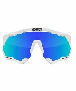 Lunettes Scicon Aeroshade XL SCN-PP Blanc Verres Mutli-Reflets Bleus -Vélos Soldes 2023 lunettes scicon aeroshade xl scn pp blanc verres mutli reflets bleus 1