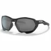 Lunettes Vélo Oakley Plazma Matte Black - Prizm Black Polarized