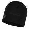 Bonnet Buff Midweight Laine Mérinos - Solid Noir -Vélos Soldes 2023 midweight merino wool hat solid black adulte