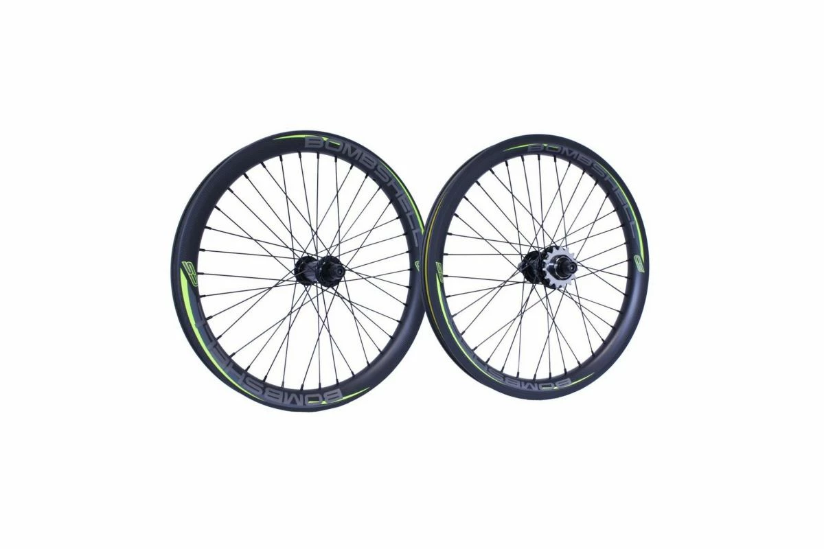 Roues BOMBSHELL CSO/One80 20x1.75 36H Couleur Noir/Jaune 2 Roues BOMBSHELL CSO/One80 20x1.75 36H Couleur Noir/Jaune